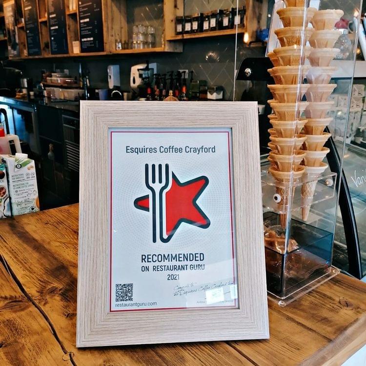 Esquires Coffee Crayford award
