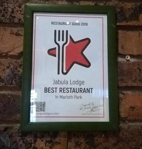 Jabula Lodge & Restaurant award