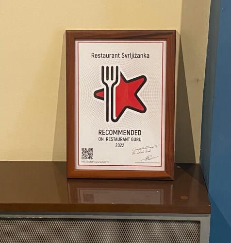 Restaurant Svrljižanka award